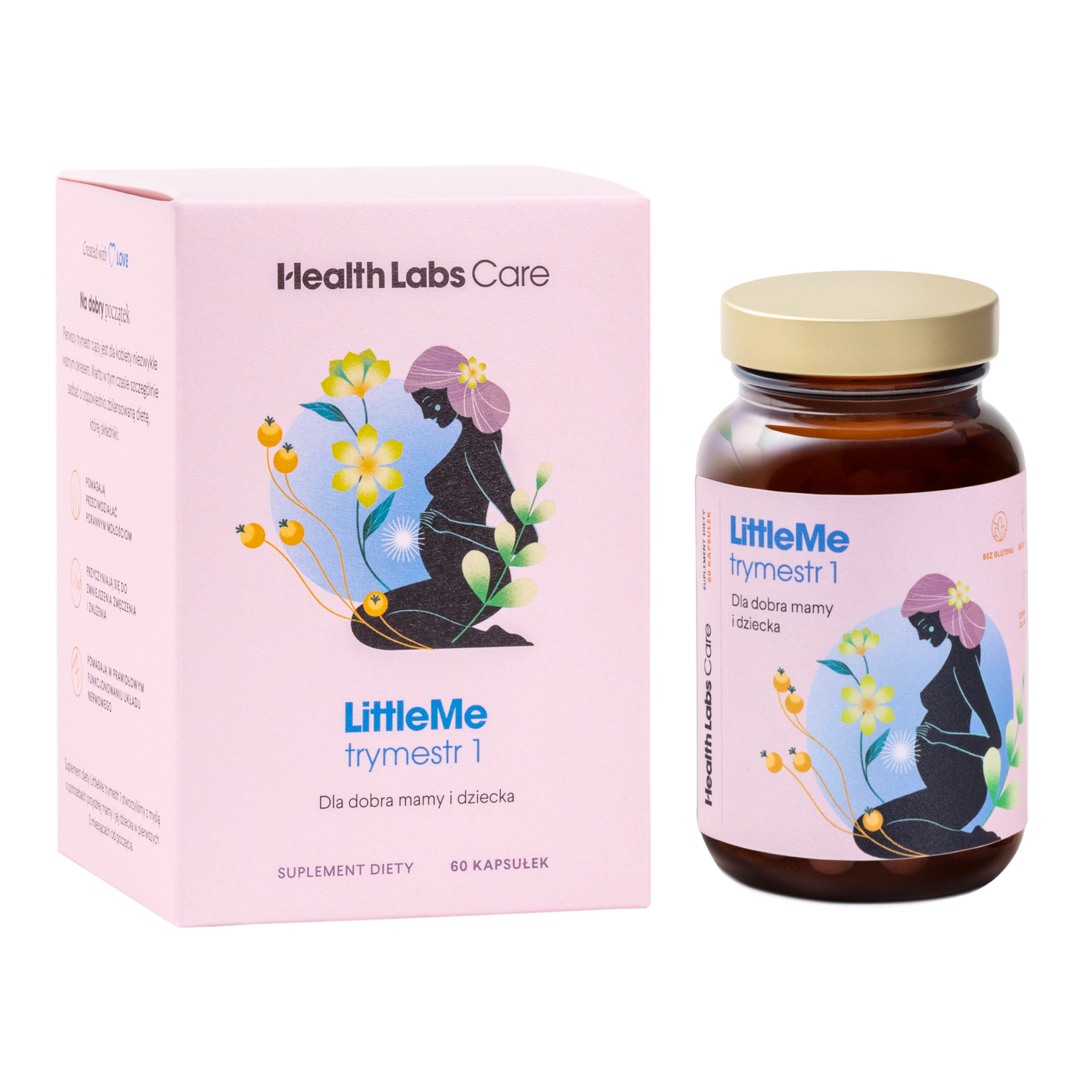 Health Labs Care, LittleMe trymestr 1, kapsułki, 60 sztuk