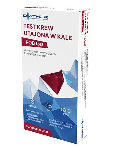 Diather Test Krew utajona w kale Domowy test do wykrywania krwi utajonej w kale - 1 szt. - cena, opinie, wskazania zdjęcie