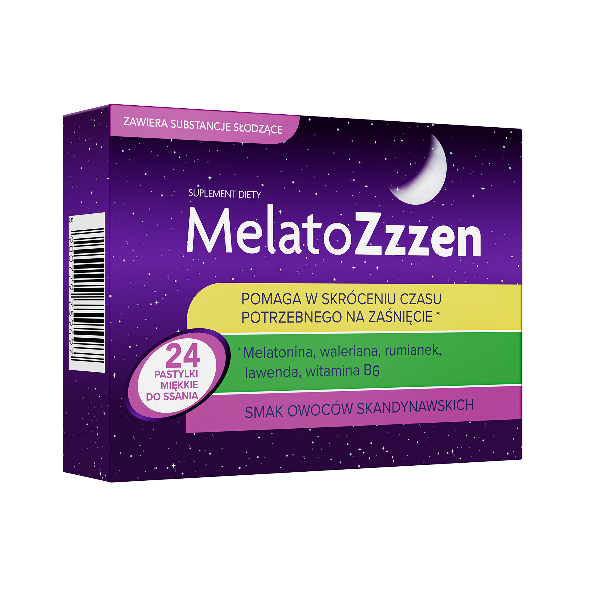 MelatoZzzen, pastylki miękkie do ssania, 24 sztuki