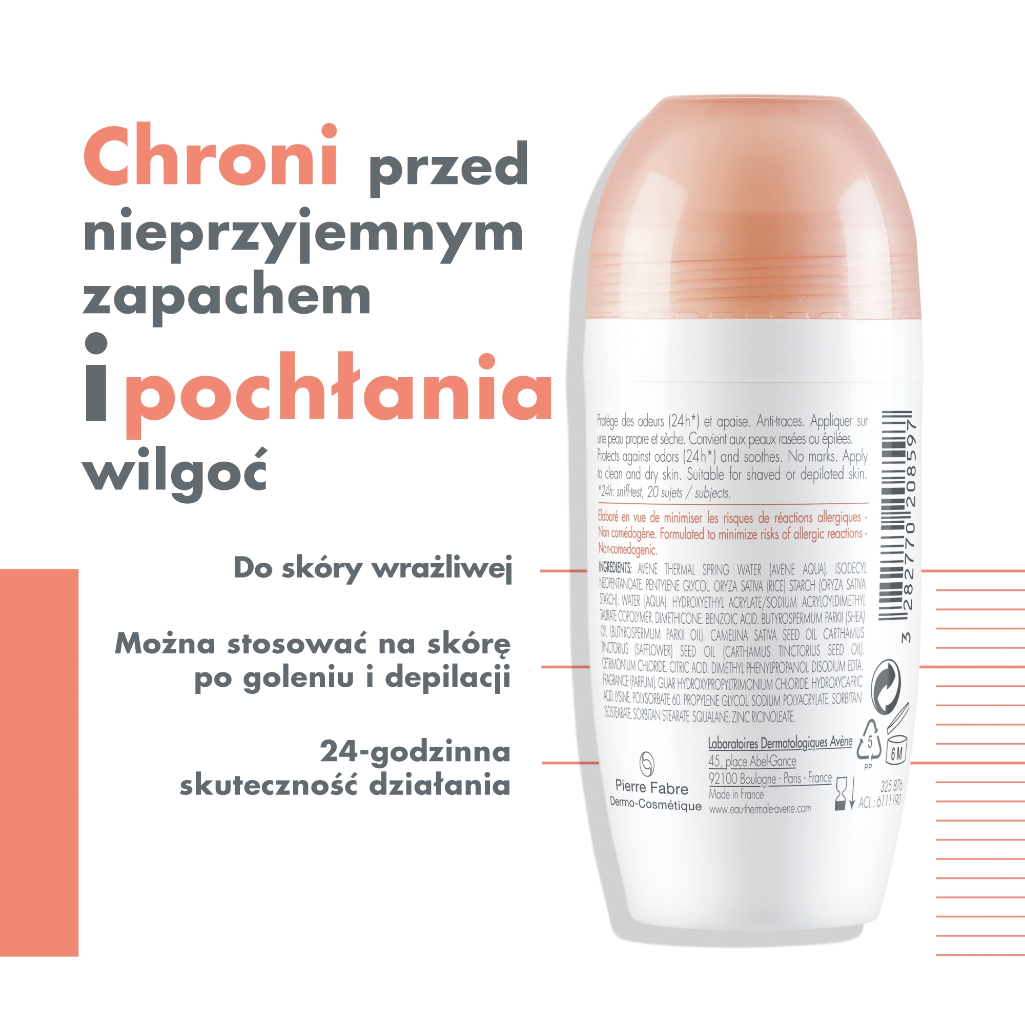 Avene Body dezodorant 24h 50 ml