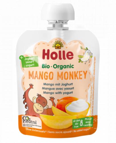Holle Bio mus owocowy z jogurtem Mango małpka od 8 miesiąca, 85 g, cena, opinie, właściwości zdjęcie