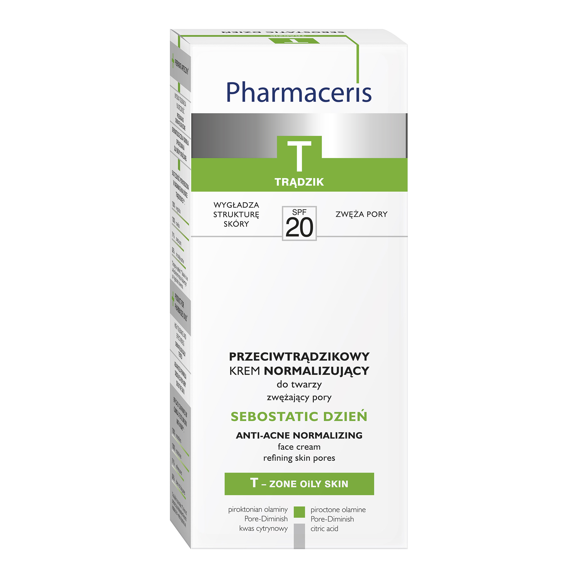 PHARMACERIS T SEBOSTATIC DZIEŃ, krem przeciwtrądzikowy normalizujący, 50 ml zdjęcie