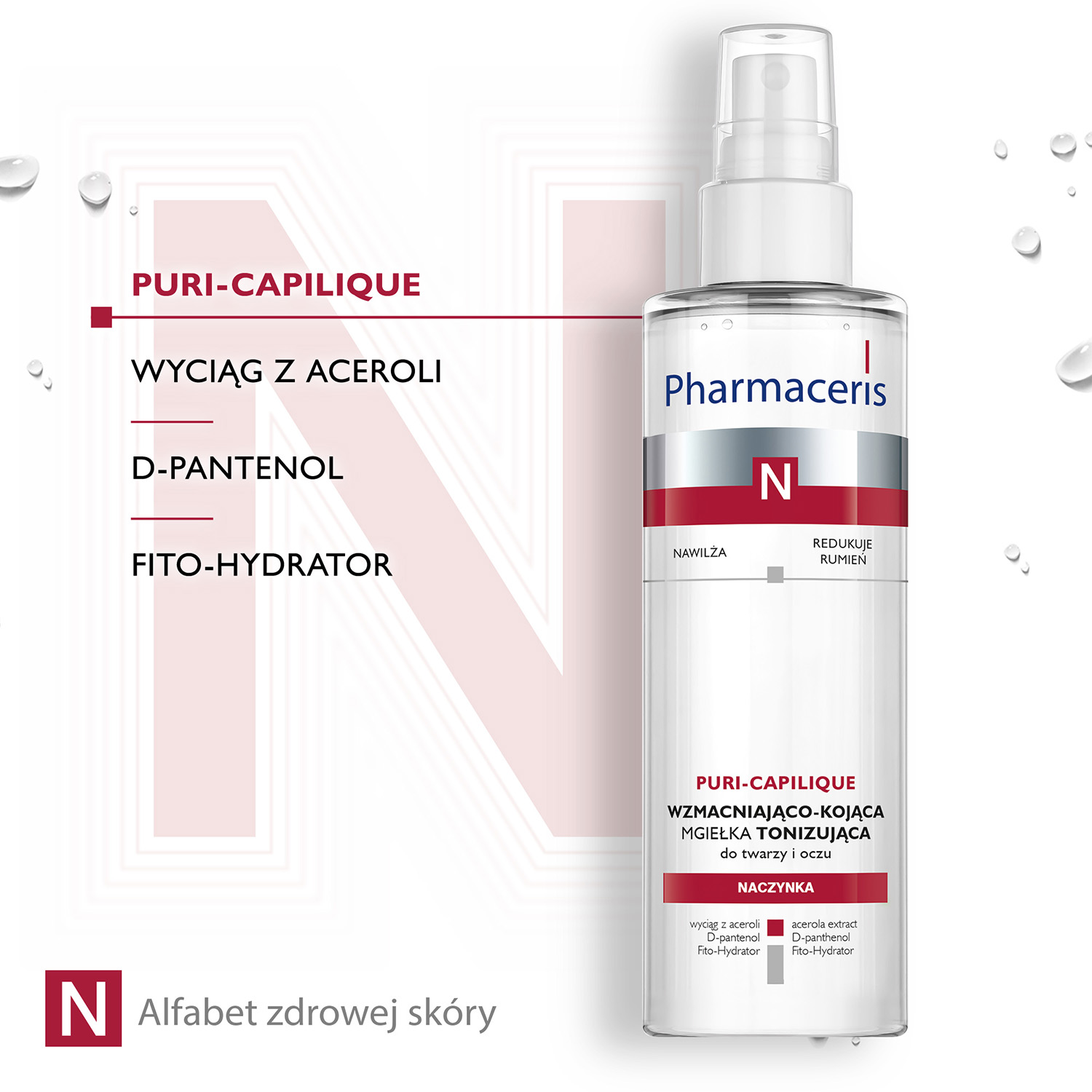 Pharmaceris N Puri-Capilique, tonik-mgiełka wzmacniający naczynka, 200 ml