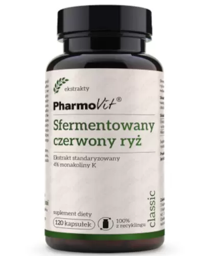 PharmoVit Sfermentowany czerwony ryż 120 kapsułek zdjęcie
