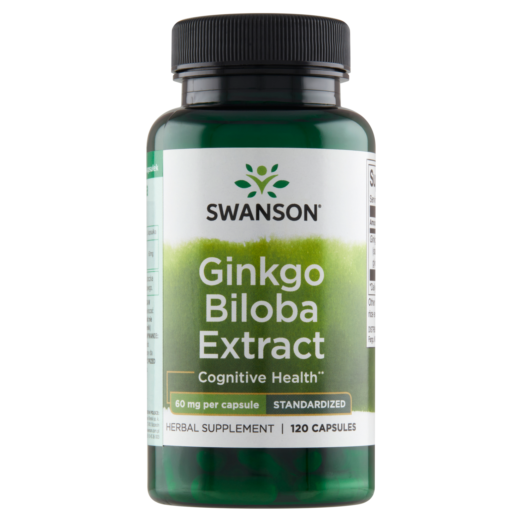 SWANSON Ginkgo biloba ekstrakt 60 mg - 120 kaps. zdjęcie