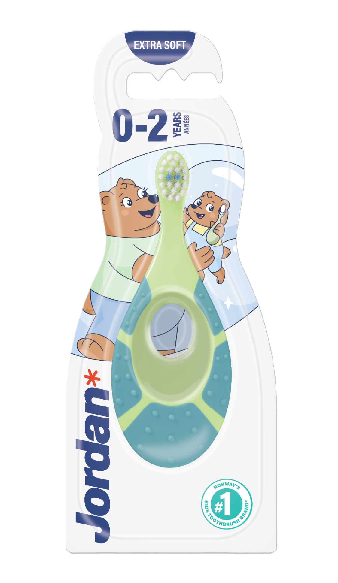 Jordan Step By Step Szczoteczka dla dzieci 0-2 lata Extra Soft, 1 sztuka