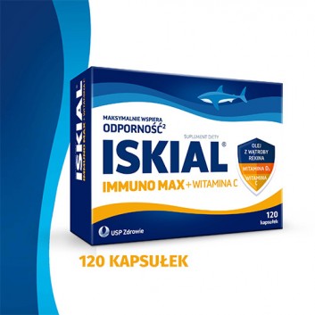 Iskial Immuno Max + Witamina C, 120 kaps., cena, wskazania, opinie