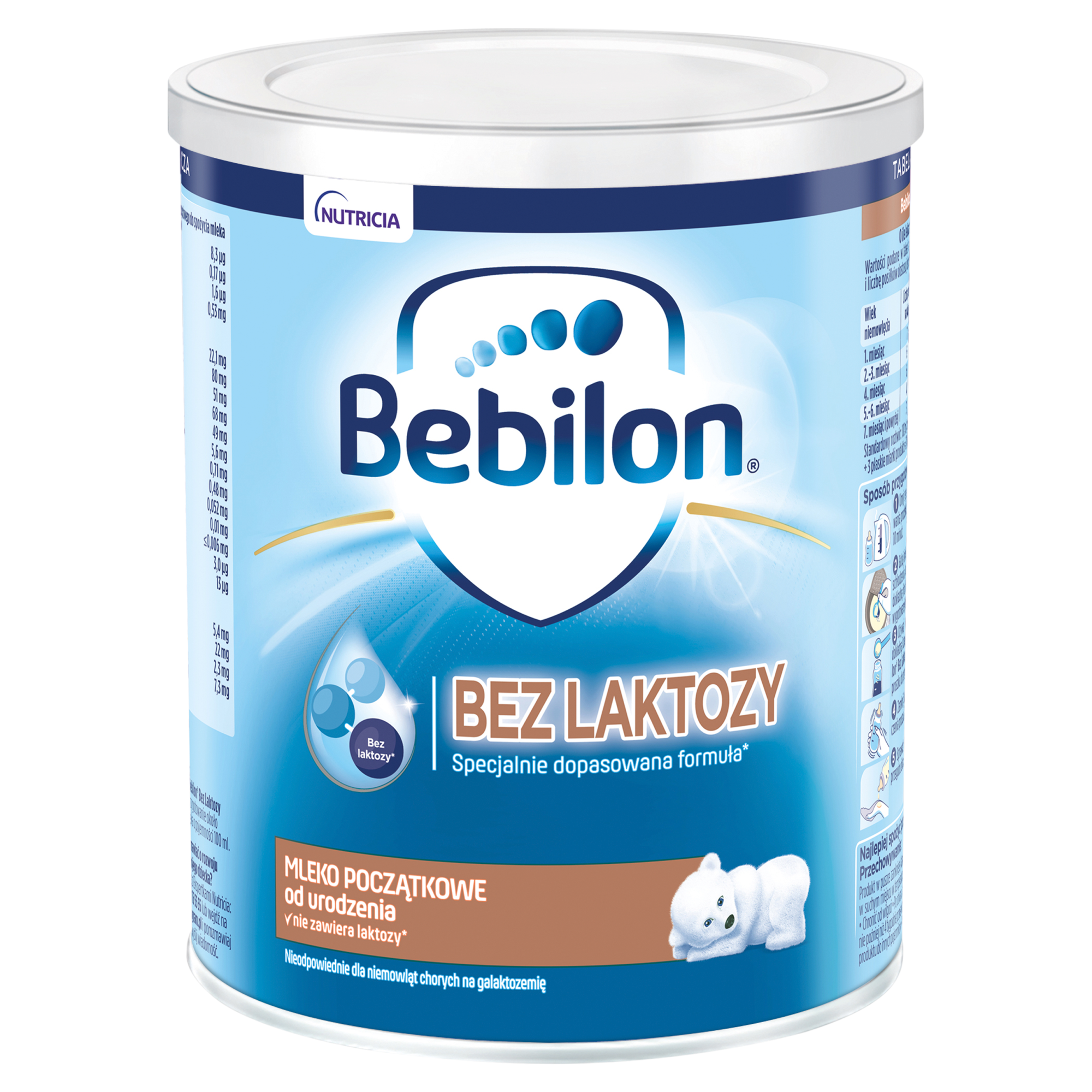 Bebilon bez laktozy 400 g zdjęcie