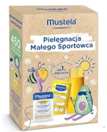 Mustela Pielęgnacja małego sportowca sztyft ochronny z Cold Cream 9,2 g + sztyft przeciwsłoneczny SPF50 9 ml [ZESTAW] zdjęcie