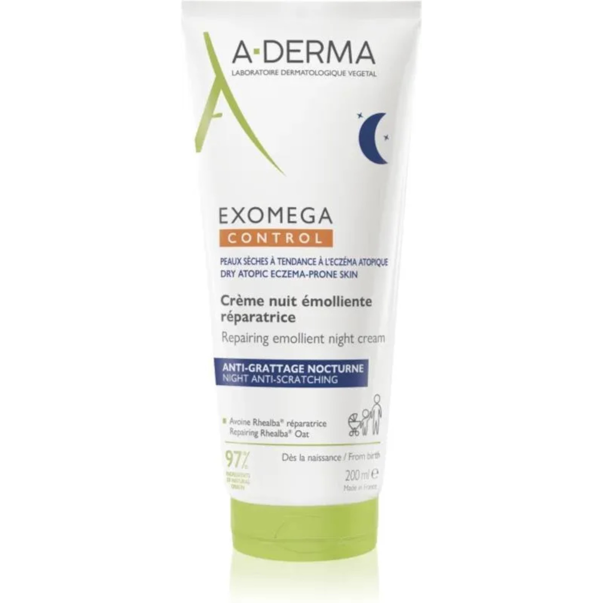 A-Derma Exomega Control, regenerujący krem emolient na noc, 200 ml zdjęcie