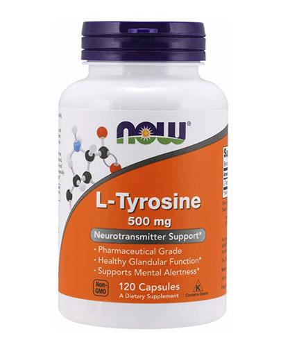Now Foods L-Tyrosine 500 mg - 120 kaps. - cena, opinie, właściwości zdjęcie