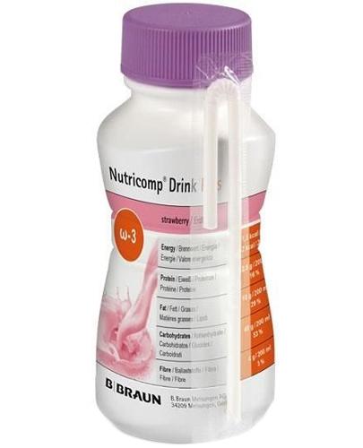 NUTRICOMP DRINK PLUS O smaku truskawkowym - 200 ml zdjęcie