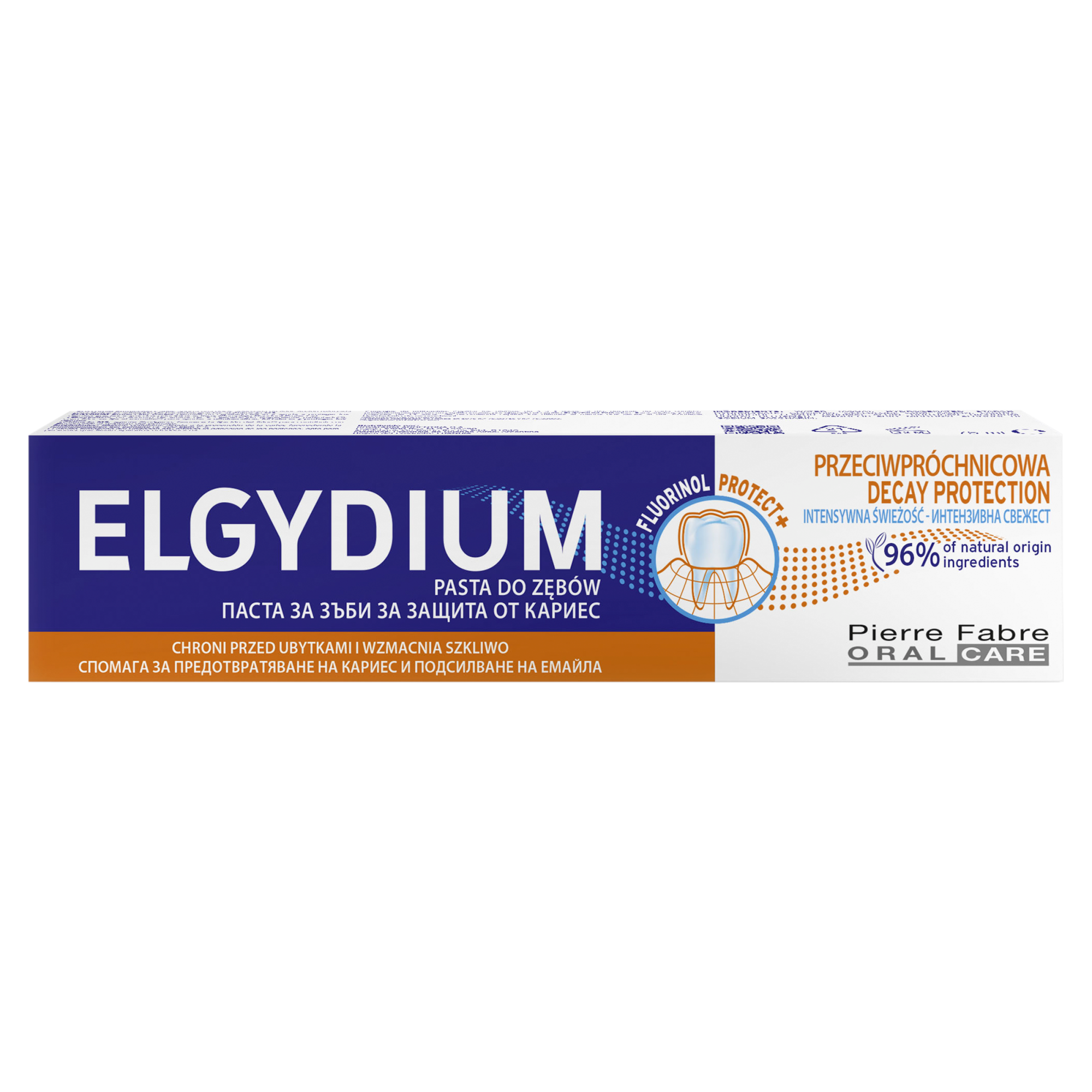Elgydium Pasta do mycia zębów przeciwpróchnicowa z kompleks fluorinol protect+ 75 ml zdjęcie