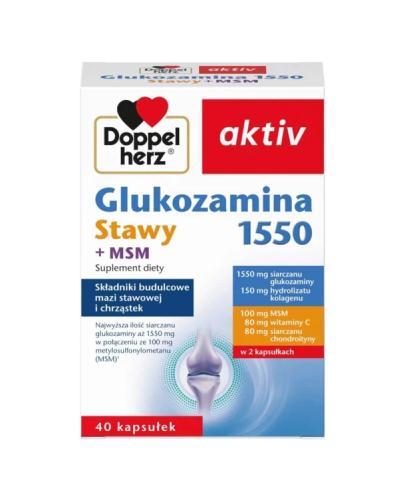 Doppelherz aktiv Glukozamina 1550 Stawy + MSM, 40 kapsułek zdjęcie