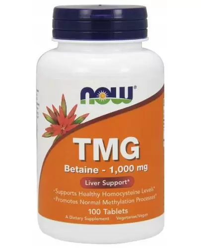 NOW Foods TMG 1000 mg Betaina 100 tabletek zdjęcie