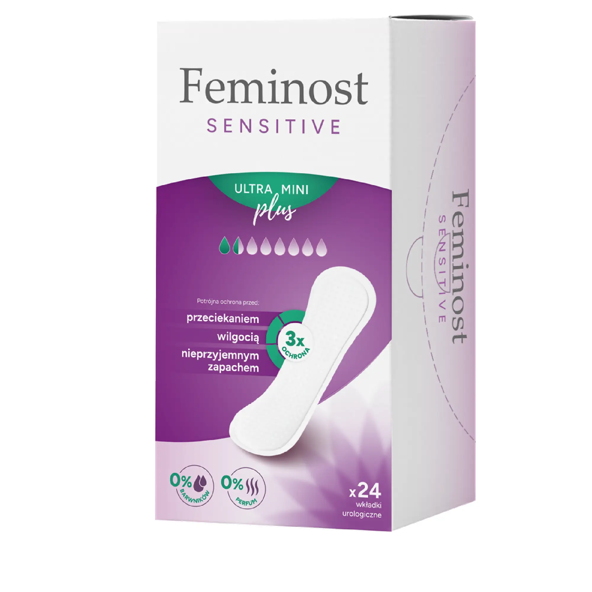 Feminost Sensitive, ultra mini plus wkładki urologiczne, 24 sztuki zdjęcie