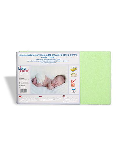 Libra babies Nieprzemakalne Prześcieradło z gumką 120 x 60 zielone, 1 szt. zdjęcie