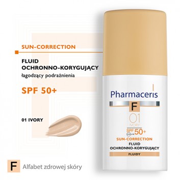 PHARMACERIS F Fluid ochronno-korygujący SPF50+ 01 ivory - 30 ml