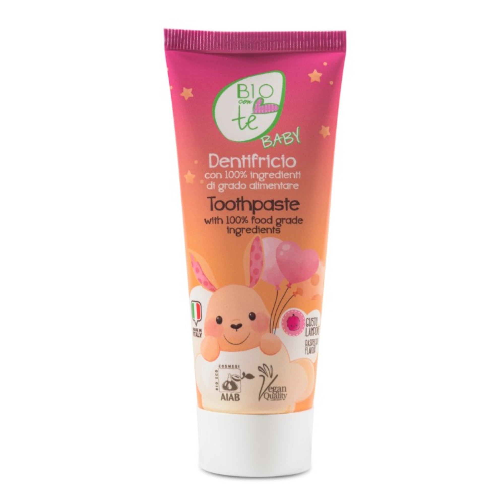 Bioconte Baby Pasta dla dzieci od pierwszego ząbka, aloes i rumianek 100% malinowa, 75 ml zdjęcie
