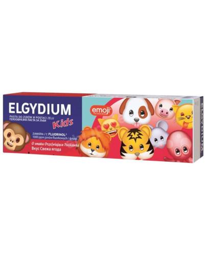 Elgydium Emoji Kids Pasta do zębów dla dzieci o smaku orzeźwiająca truskawka 3-6 lat 50 ml zdjęcie
