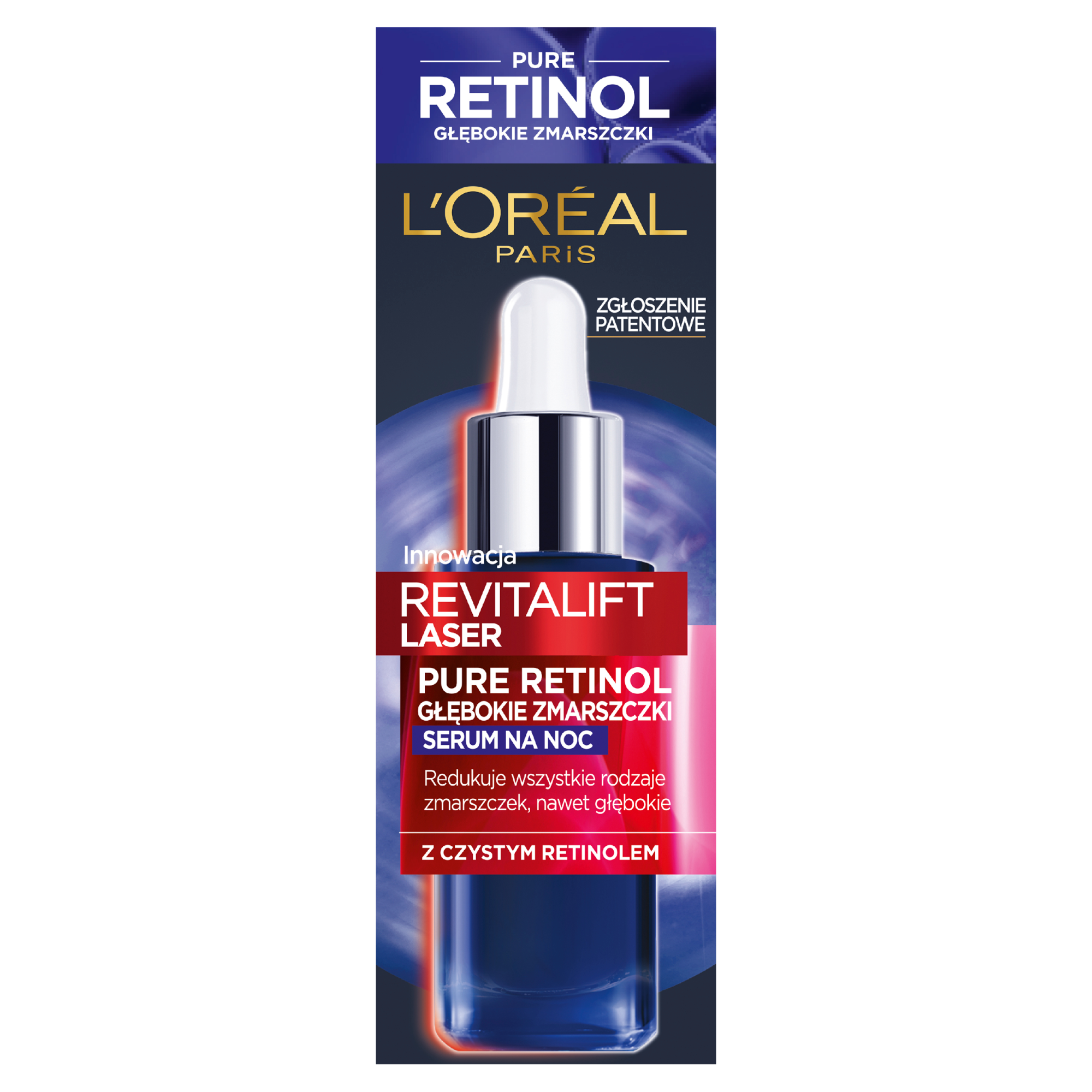 L'Oreal Paris Revitalift Laser Pure Retinol Przeciwzmarszczkowe serum do twarzy na noc - 30 ml - cena, opinie, właściwości zdjęcie