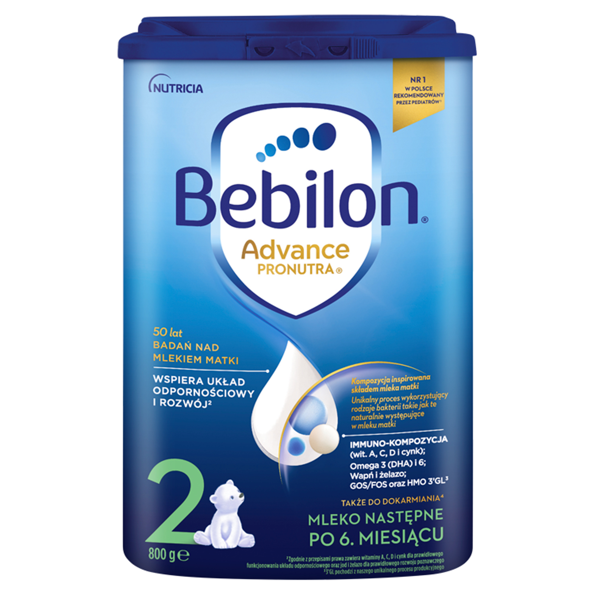 Bebilon 2 Pronutra Advance mleko modyfikowane po 6 miesiącu 800 g zdjęcie