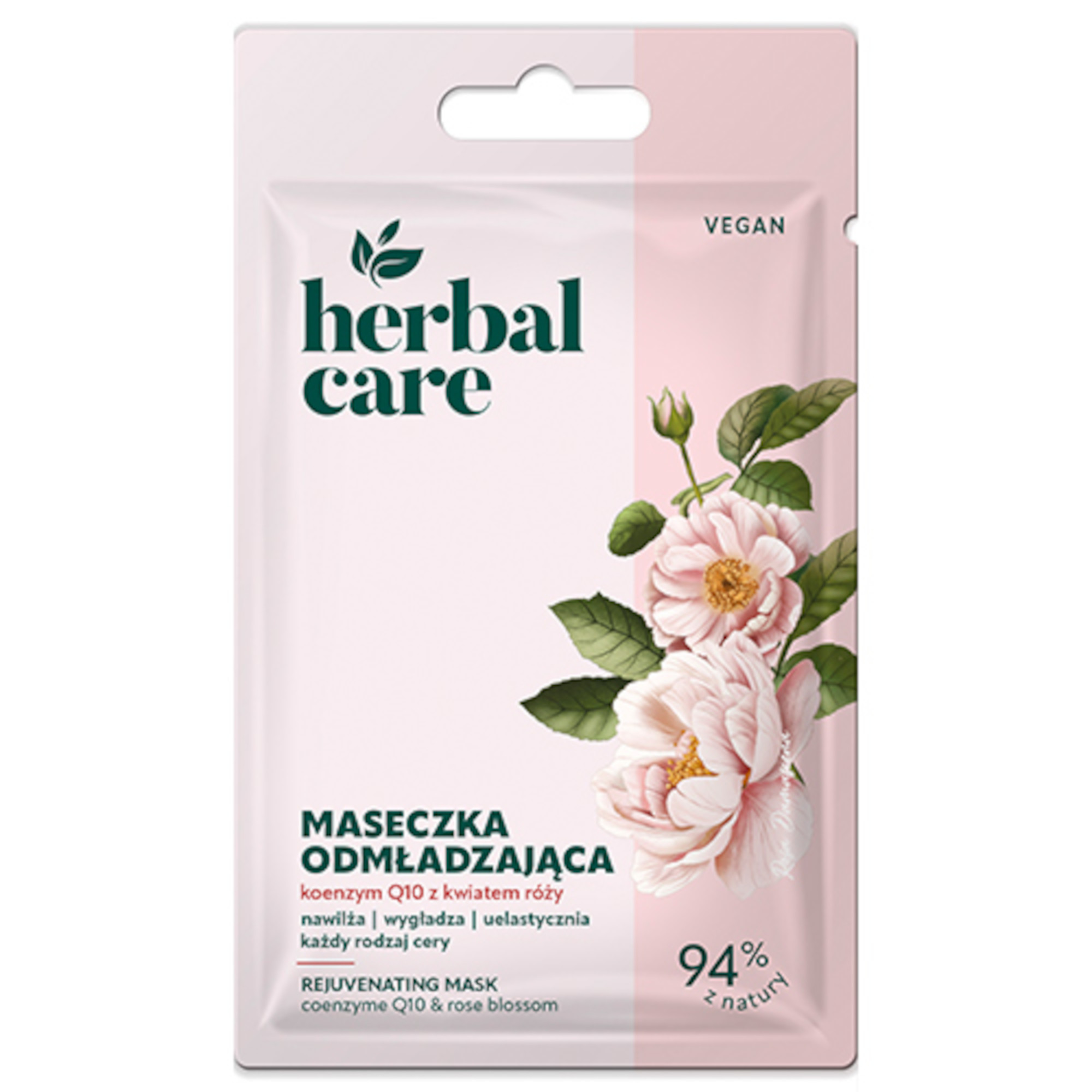 Herbal Care Odmładzająca maseczka koenzym Q10 z kwiatem róży, 7 g zdjęcie