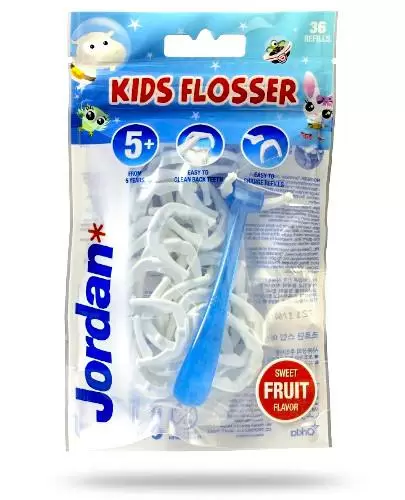 Jordan Kids Flosser nici dentystyczne dla dzieci 5+ 36 sztuk zdjęcie