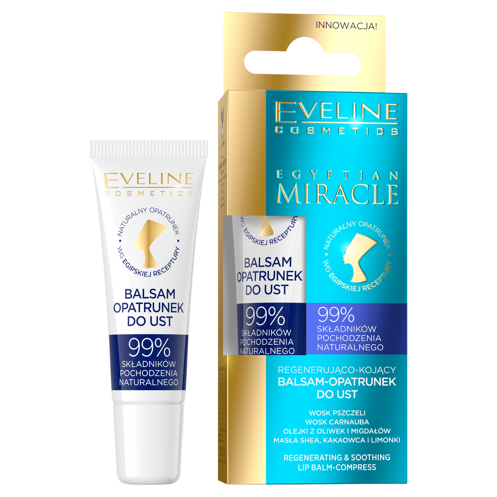 Eveline Cosmetics Egyptian Miracle Balsam-opatrunek do ust, 12 ml zdjęcie