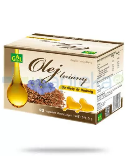GAL Olej lniany do diety dr Budwig 40 kapsułek zdjęcie