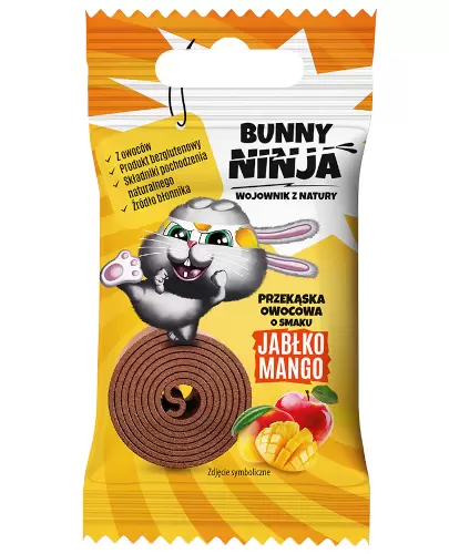 Bunny Ninja przekąska owocowa o smaku jabłko mango 15 g zdjęcie