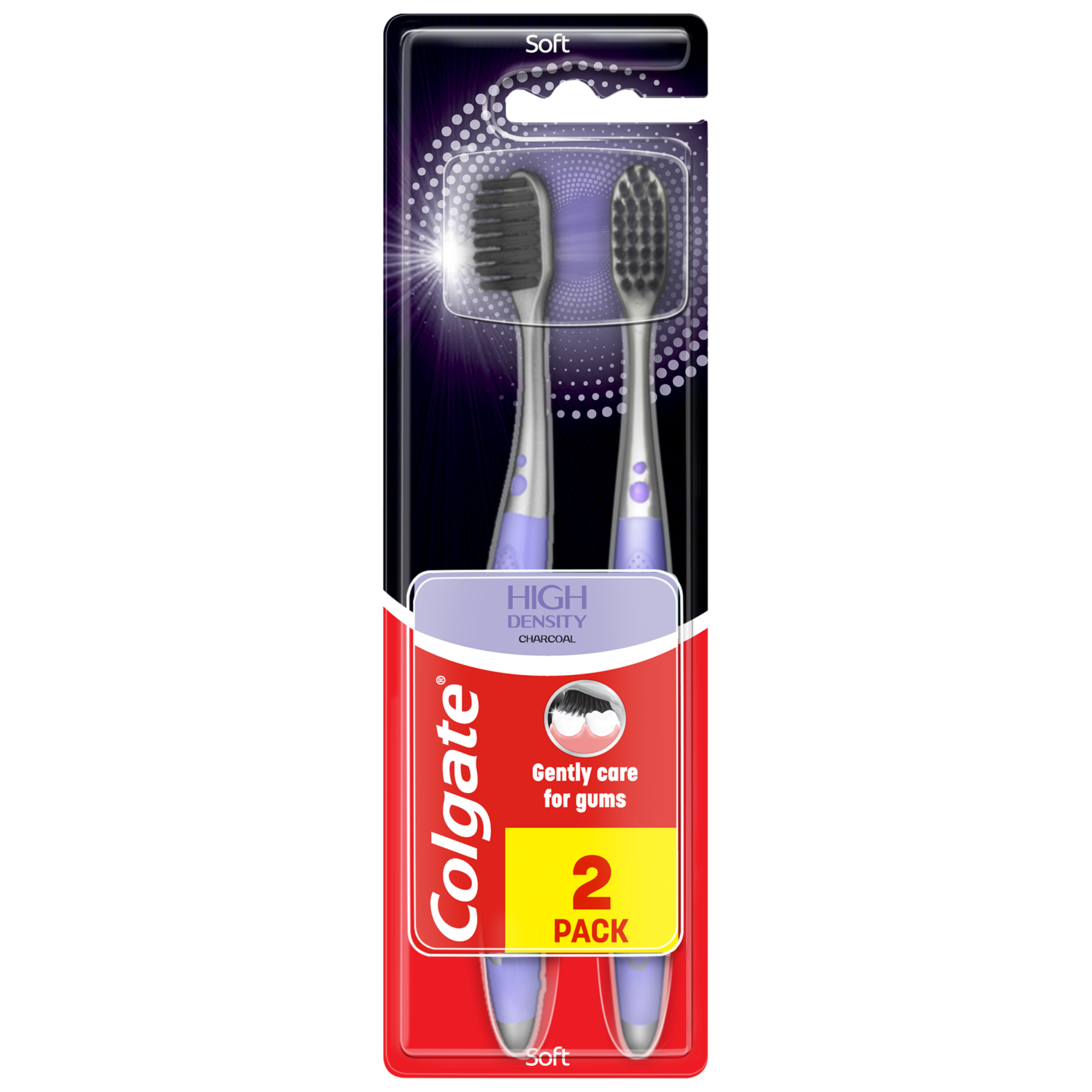Colgate High Density Charcoal Soft Szczoteczka do zębów, 2 sztuki zdjęcie