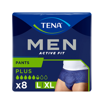 TENA MEN ACTIVE FIT PANTS PLUS Majtki chłonne L, 8 sztuk
