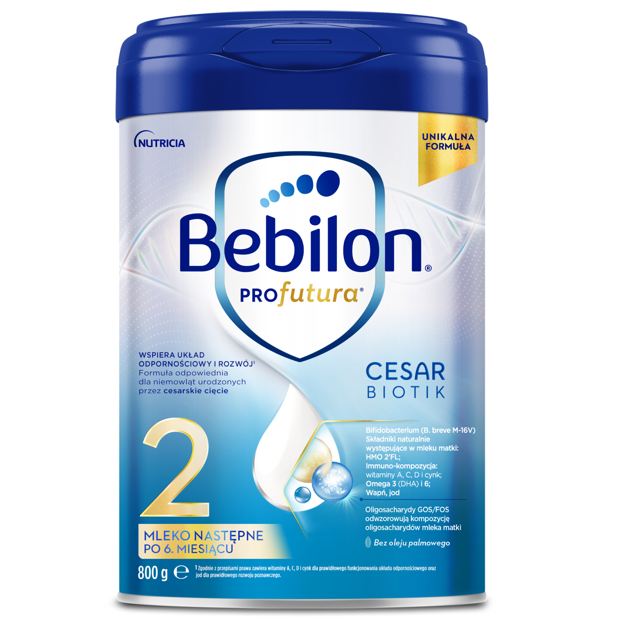 Bebilon Profutura Cesarbiotik 2 mleko następne po 6 miesiącu 800 g zdjęcie