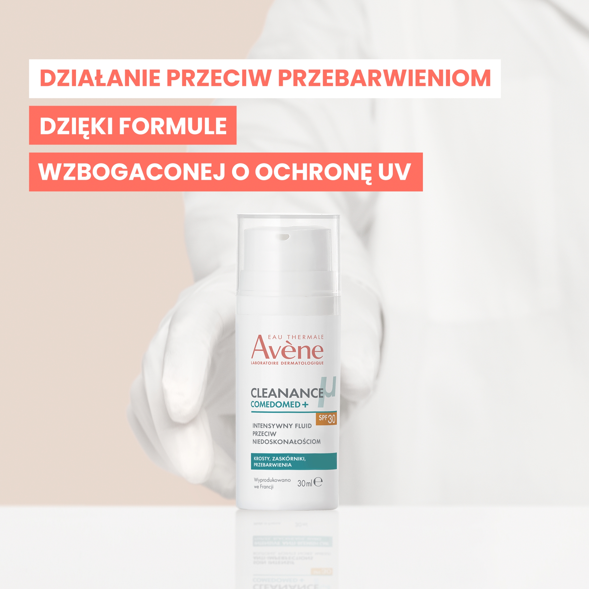 Avene Cleanance Comedomed+, fluid przeciw niedoskonałościom SPF 30, 30 ml