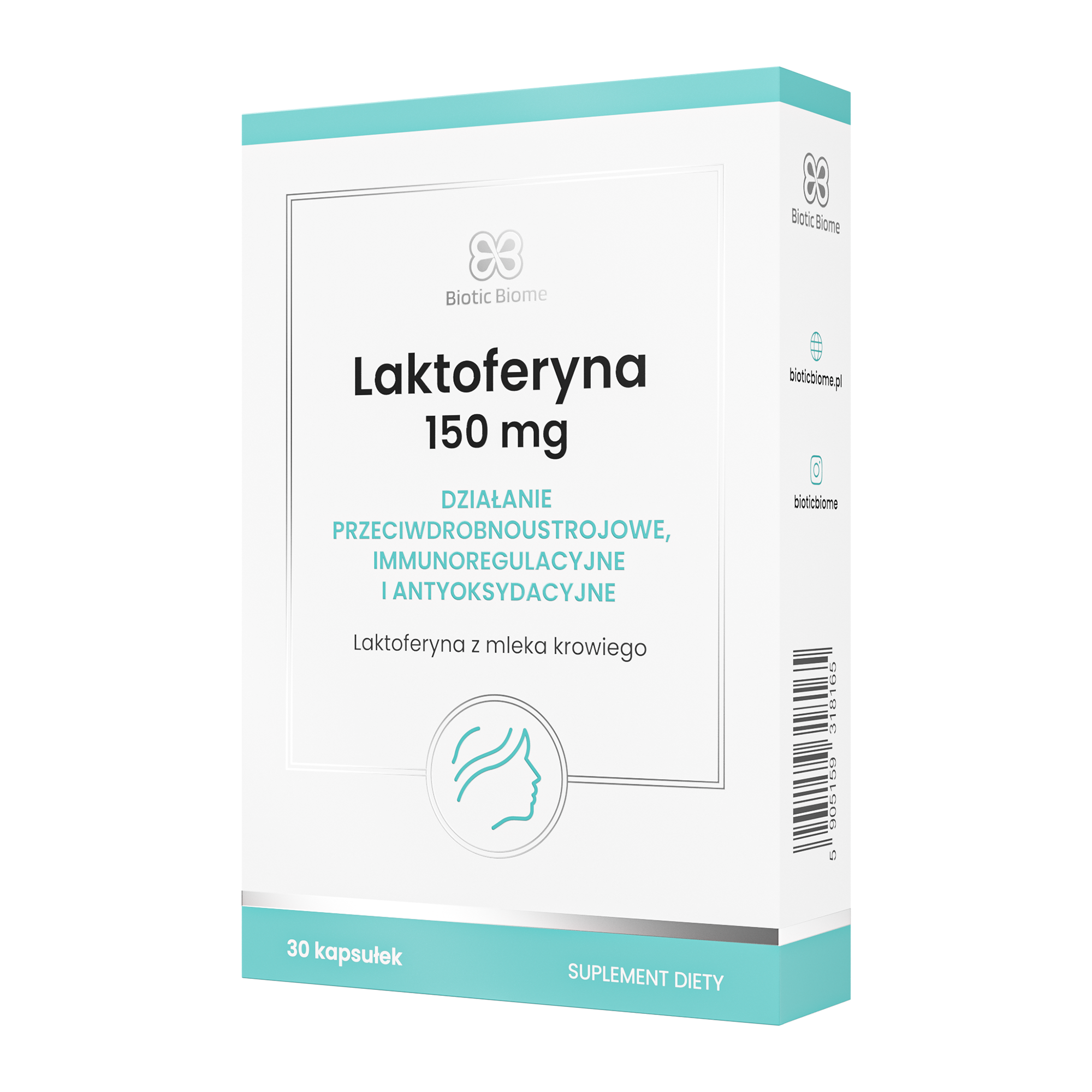 Biotic Biome Laktoferyna 150 mg, kapsułki, 30 sztuk