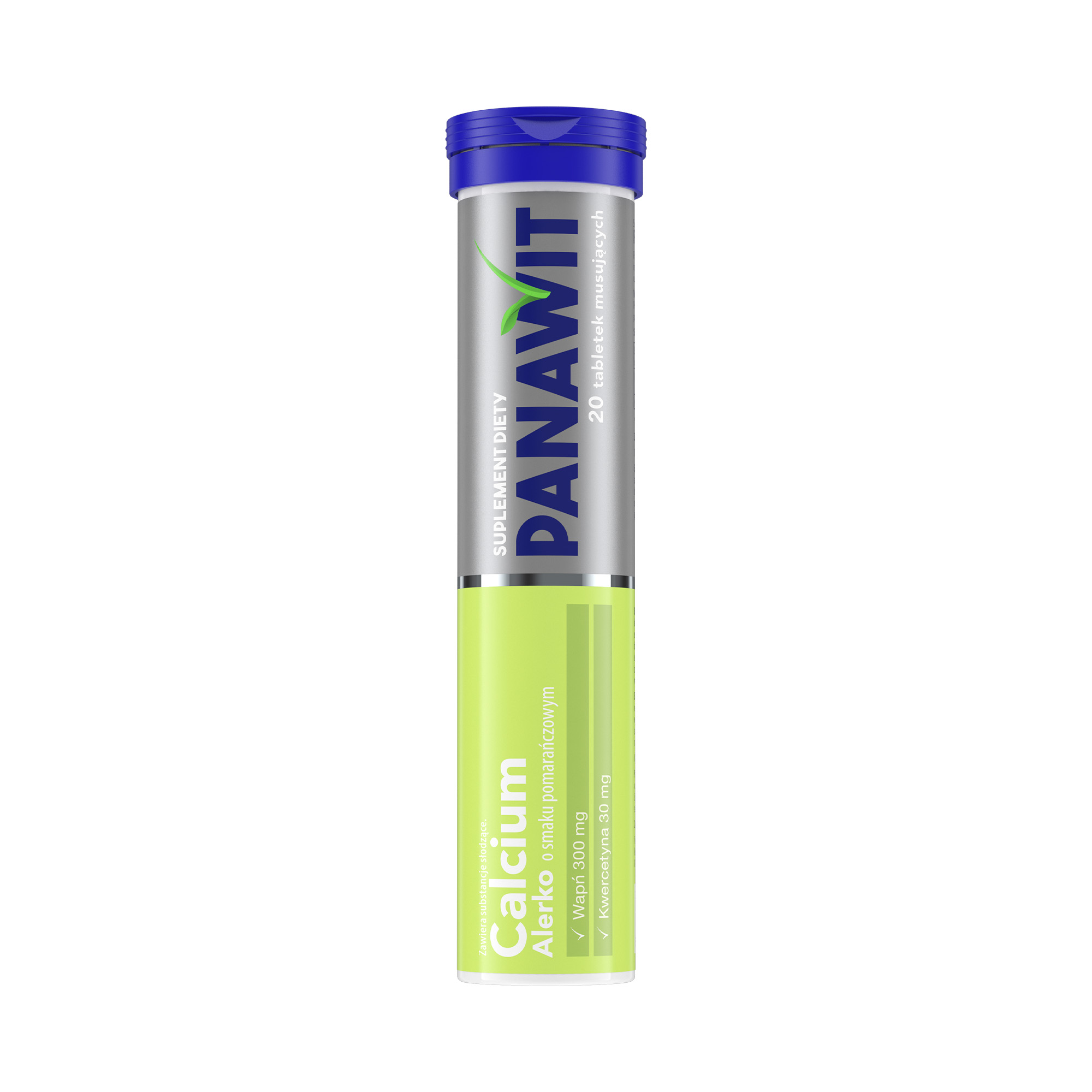 Panawit Calcium Alerko o smaku pomarańczowym, tabletki musujące, 20 sztuk zdjęcie
