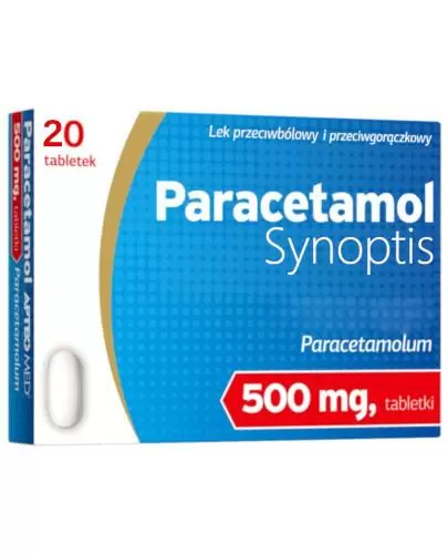 Paracetamol Synoptis 500 mg 20 tabletek zdjęcie