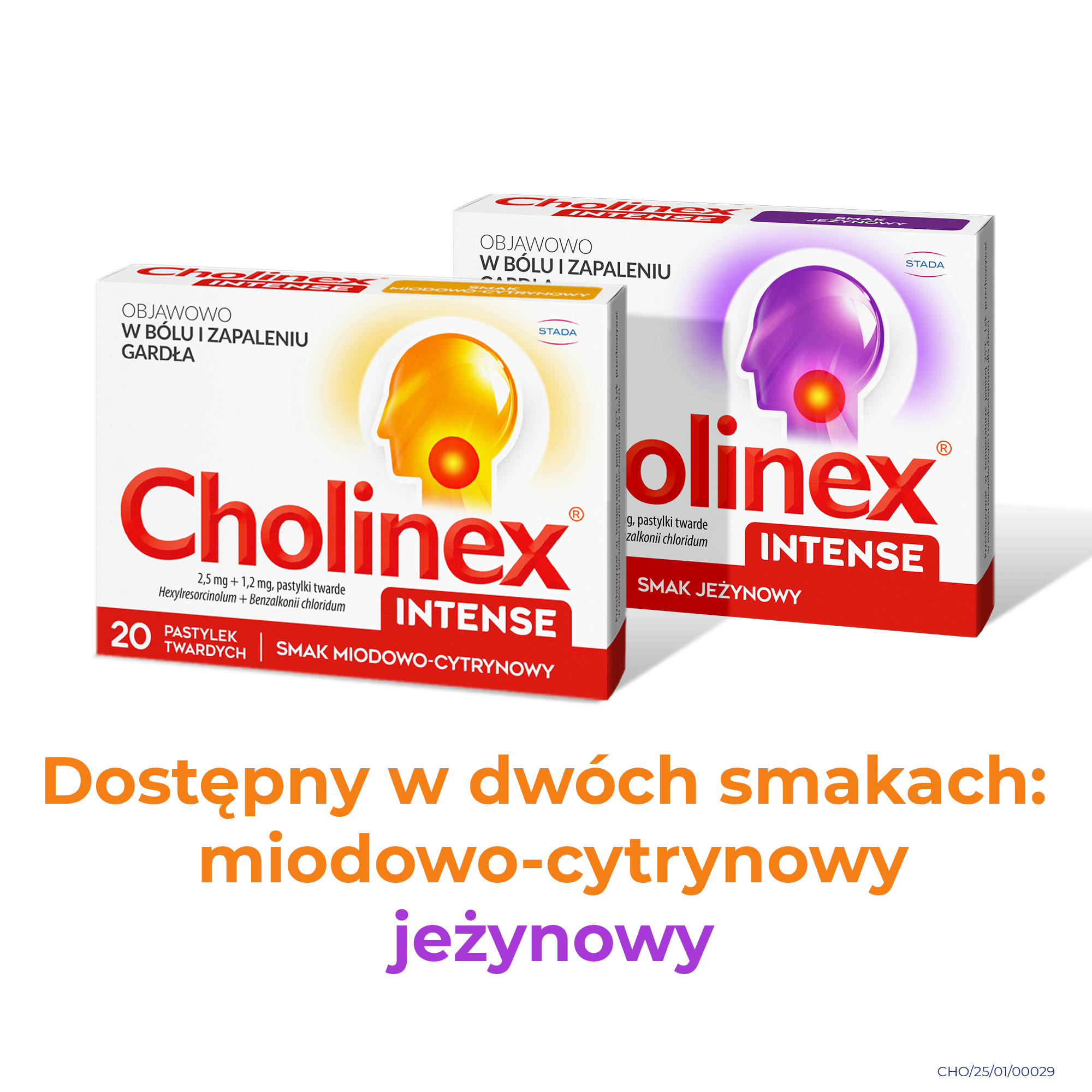 Cholinex Intense smak miodowo-cytrynowy 20 sztuk