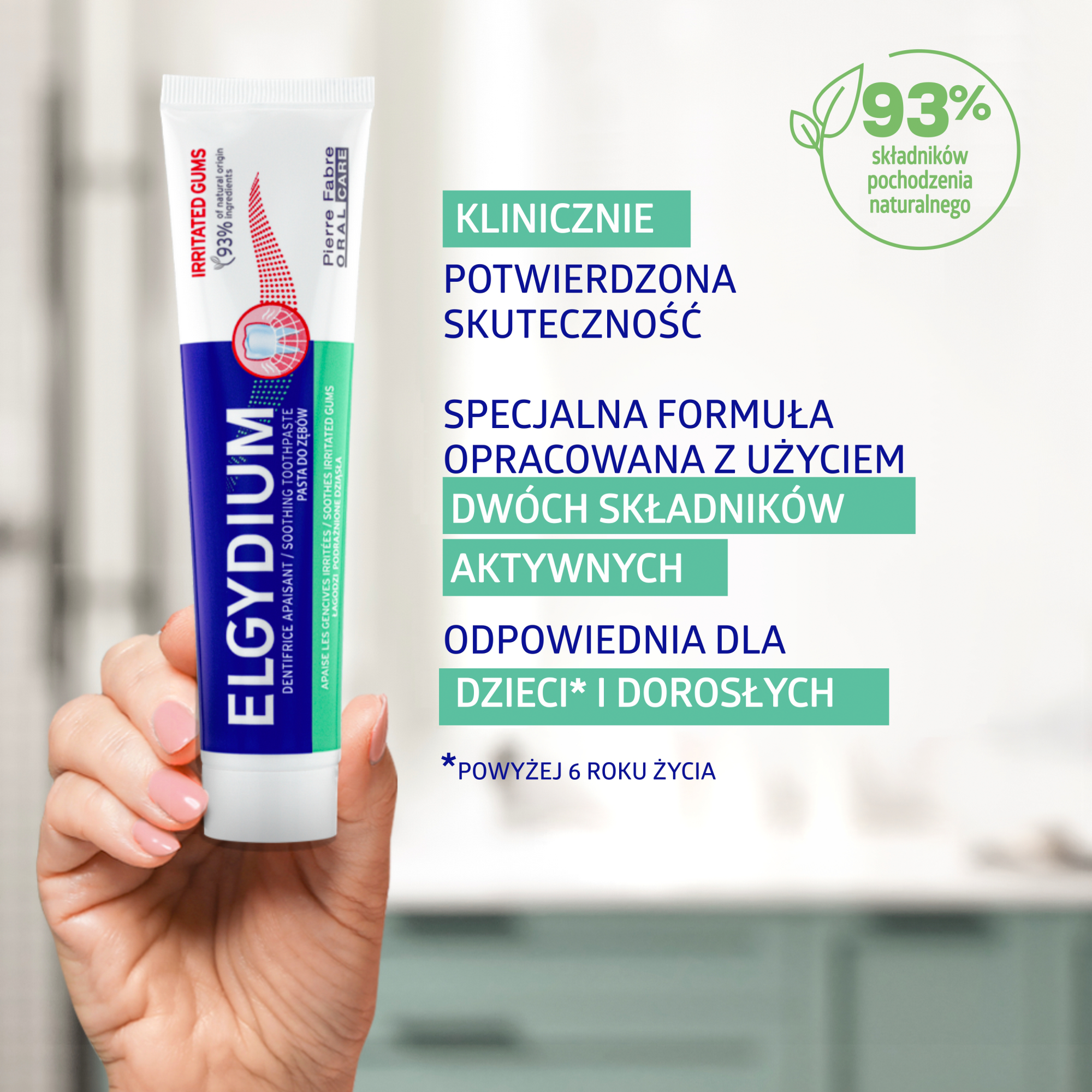 Elgydium na podrażnione dziąsła, pasta do zębów, 75 ml
