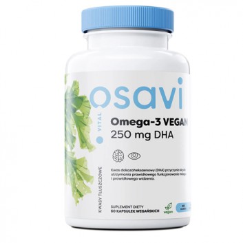 Osavi Omega-3 Vegan 250 mg DHA 60 kapsułek