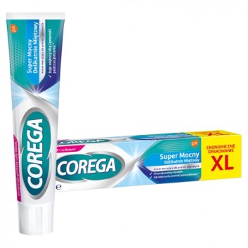 Corega Super Mocny Delikatnie Miętowy krem mocujący do protez zębowych 70 g