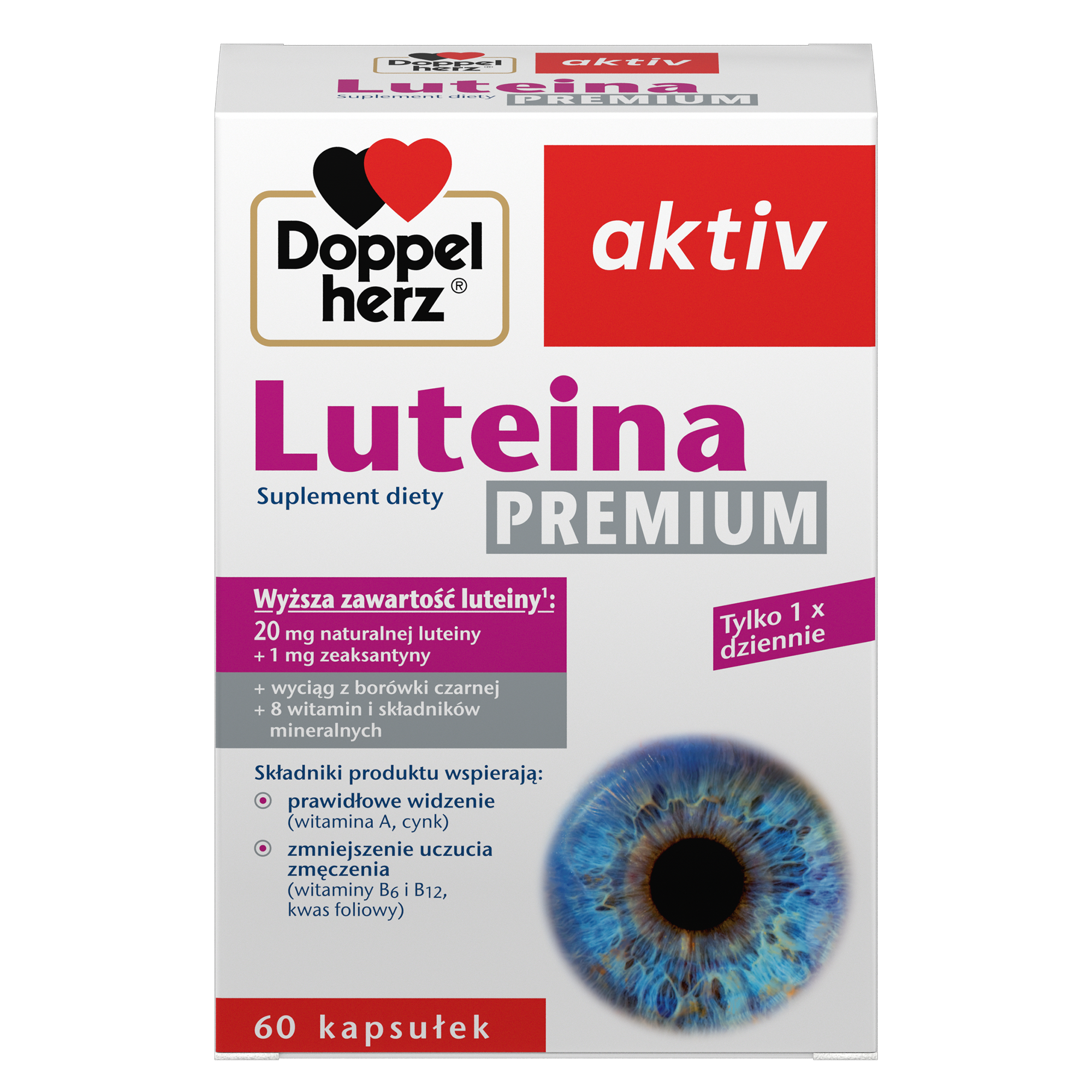 Doppelherz Aktiv Luteina Premium 60 kapsułek (Nowa formuła) zdjęcie