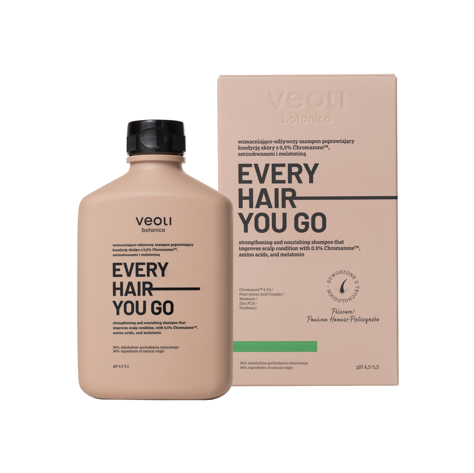 Veoli Botanica Every Hair You Go wzmacniająco-odżywczy szampon poprawiający kondycję skóry, 300 ml