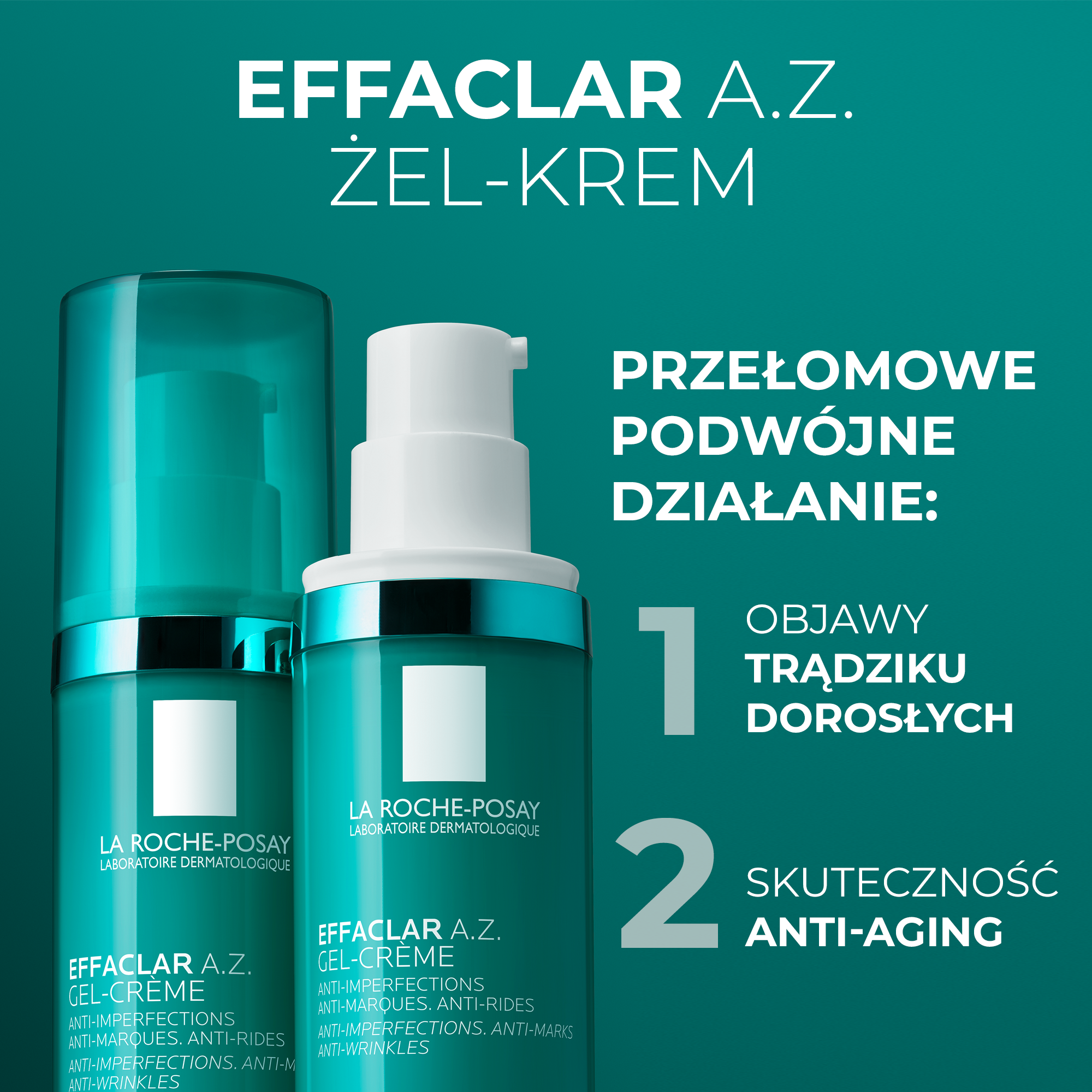 La Roche-Posay Effaclar a.z., Krem-żel dla skóry skłonnej do trądziku, 40 ml