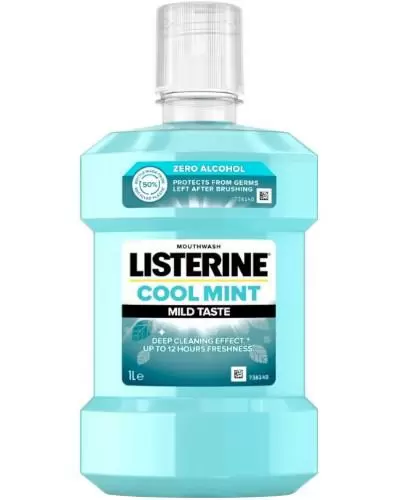 Listerine Cool Mint Mild Taste płyn do płukania jamy ustnej 1000 ml zdjęcie