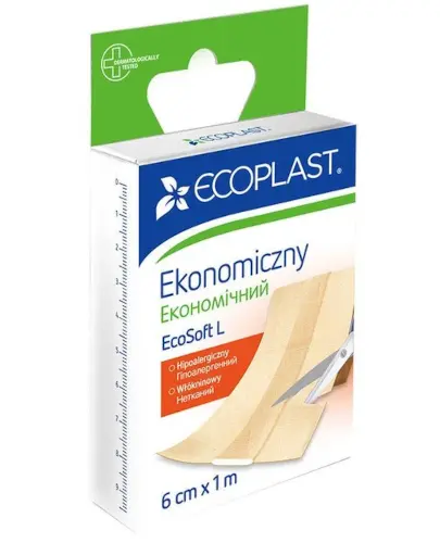 Ecoplast Ecosoft plaster medyczny włókninowy L 6 cm x 1 m  zdjęcie