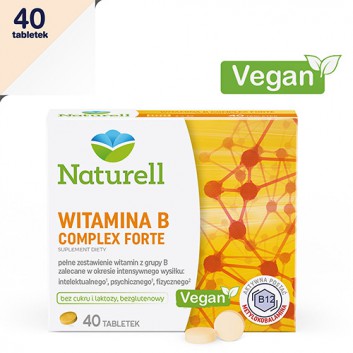 Naturell Witamina B Complex Forte, tabletki, 40 sztuk