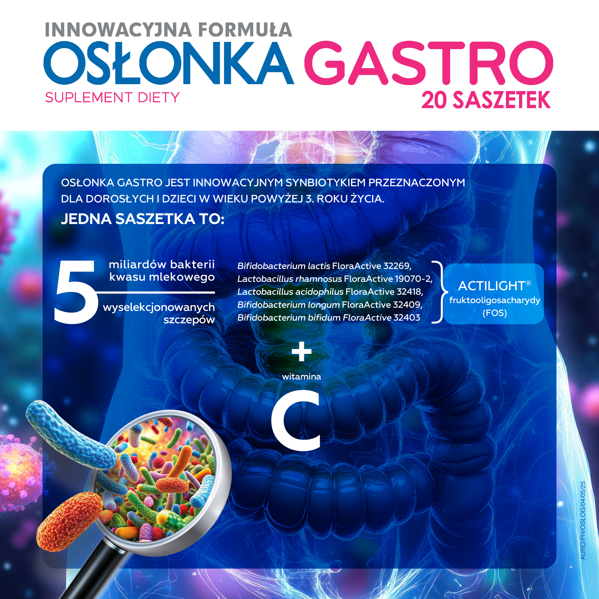 OSŁONKA Gastro, saszetki, 20 sztuk