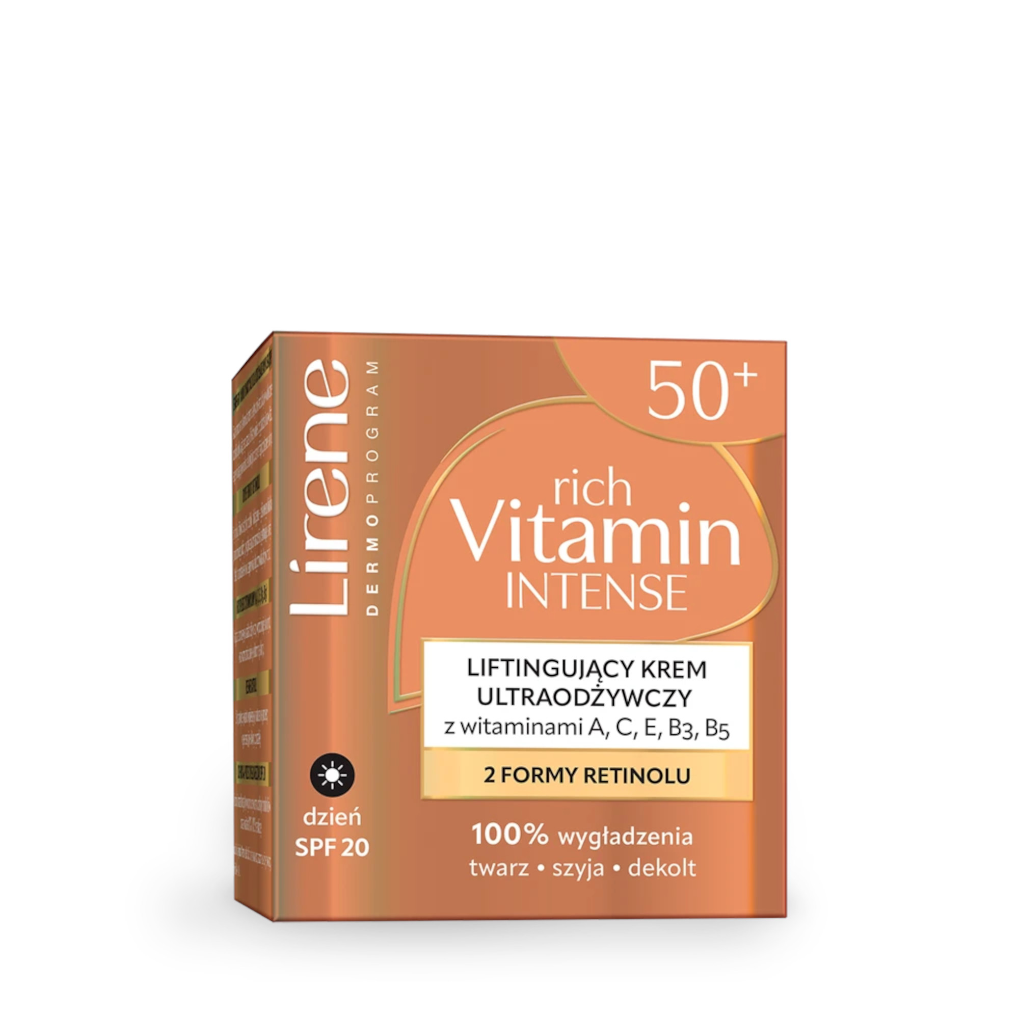 Lirene Rich Vitamin Intense, Liftingujący krem odżywczy, na dzień, SPF 20, 50 ml zdjęcie